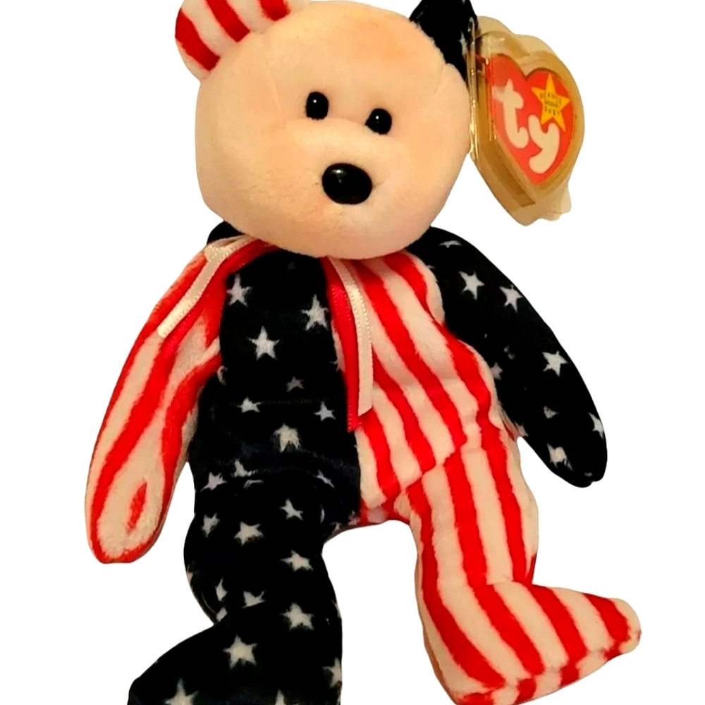 Original *RARE* Ty Beanie Baby “Spangle” KR Pink Face, *RARE WITH ERRORS* Mint
